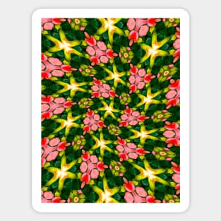 Cute Tropical Flower Pattern Sticker